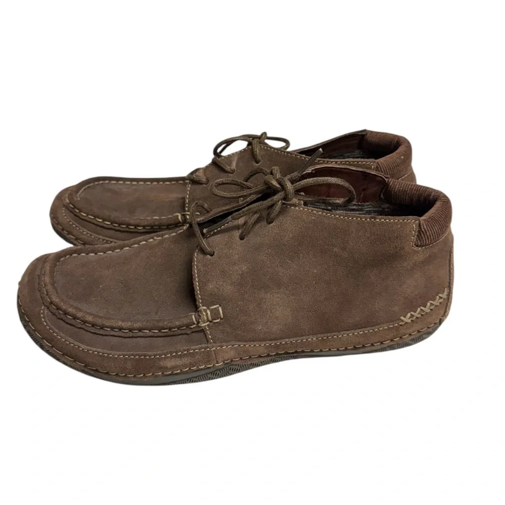 J & M Men's Brown Suede Chukka Boots Size 10M